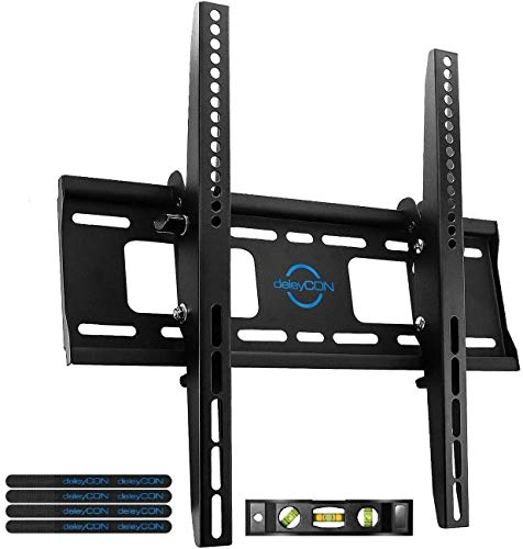 deleyCON Universal TV Wandhalterung 32-65 Zoll (81-165cm) - bis 75Kg & VESA 400x400mm - Neigbar - Wandabstand 56mm - TV LCD LED OLED