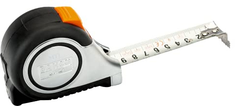 Bahco MTS-5-25 Metric Measuring Tape with Magnetic Tip, Multi-Colour, 5 m