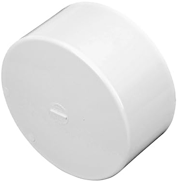 NDS 6P06 PVC S&D Cap, 6-Inch, Makes Solvent-Weld Connections, for Use with 6-Inch Sewer and Drain Pipe, White