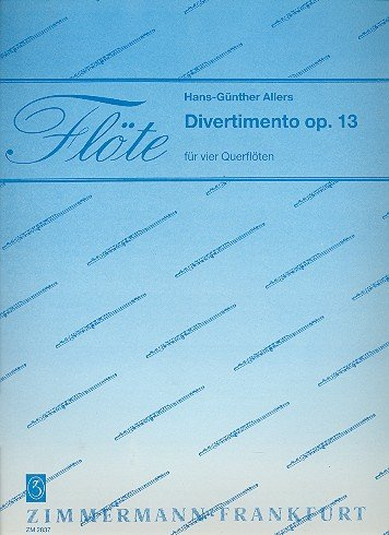 Divertimento opus.13: för 4 flöjter partitur och stämmor