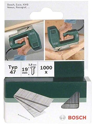 Bosch Accessories 2609255811 Set de 1000 clous d'agrafage Type 47 Longueur 23 Tête Largeur 1,8 mm Epaisseur 1,27