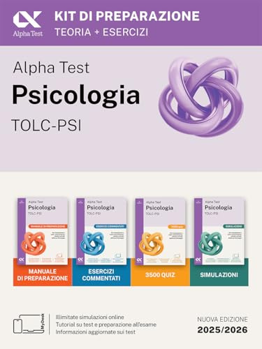 Alpha Test Psicologia TOLC-PSI 2026-2027. Kit di preparazione. Per test di ammissione universitari. Con piattaforma e simulatore online