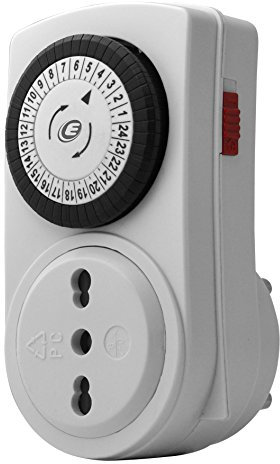 Electraline 58104 Programmatore Timer 16 A, Nero/Bianco