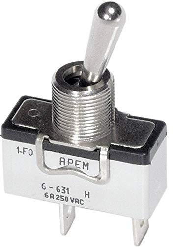 APEM 6-639H/2 Kippschalter 250 V/AC 6A 1 x Ein/Aus/Ein rastend/0/rastend 1St.