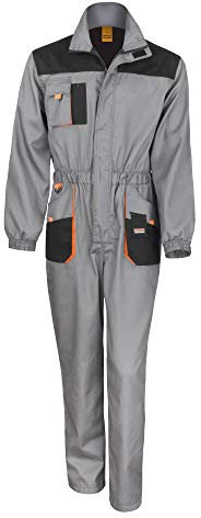 Result Unisex Work-Guard Lite Work Overall (atmungsaktiv und winddicht) (5XL) (Grau/Schwarz/Orange)