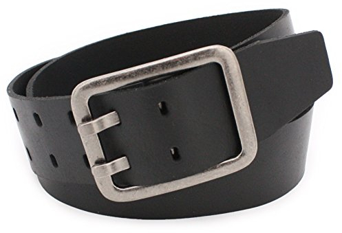Vascavi Ledergürtel, Vollleder Gürtel, Büffelleder, Jeansgürtel, ca. 5 cm Mode, Hosengürtel, Made in Germany (125 cm Gesamtlänge 135 cm)