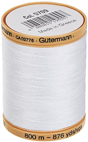 Gütermann 876 YD Natürliche Baumwolle Gewinde Feststoffe, weiß