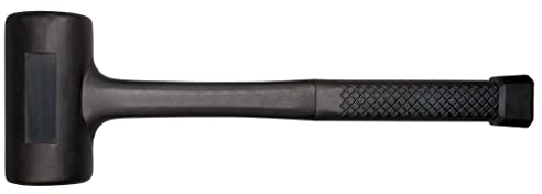 SW-Stahl 51112L Schonhammer Rückschlagfrei 1200g I Gummihammer groß mit Fiberglas-Stiel I Schonhammer 60mm Durchmesser I Glaserhammer zum Lösen von Felgen