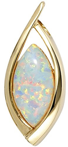 Jobo Damen Anhänger 375 Gold Gelbgold 1 Opal Goldanhänger