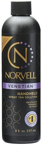 Norvell Premium Spray Tan Solution Venetian 8 fl oz – Professional Sunless Tanning Formula for Natural Bronze Glow, Streak-Free, Fast-Drying, Long-Lasting Color