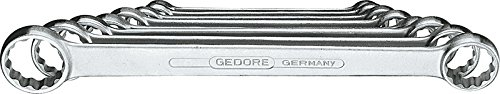Gedore Chiave a doppio anello Set di 8 pezzi 6 X 7 – 20 X 22 mm DIN 837 B