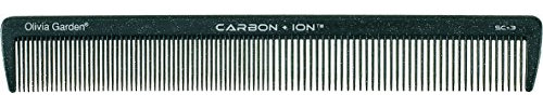 Olivia Garden Carbon + Ion Pettine per taglio SC-3 - Pettine in Carbonio di alta qualità per un taglio di precisione e una messa in piega, tecnologia Ionica