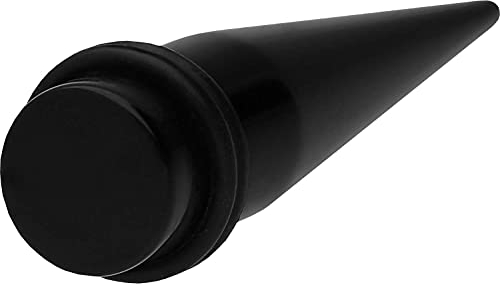 PIERCINGLINE Acryl Dehnstab SCHWARZ Piercing Ohr Expander 10 mm