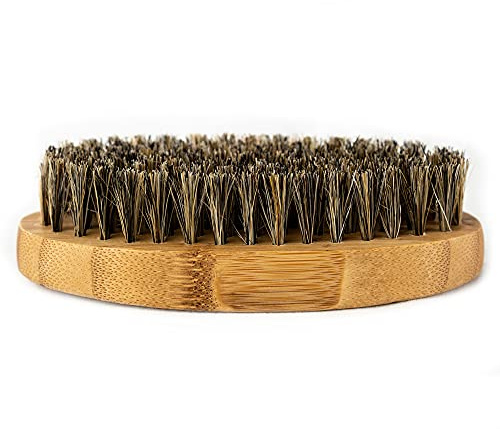 Badass Beard Care Beard Brush for Men - 100% Pure Boars Hair Bristles, Lightweight Bamboo Handle, Perfect Size for a Beard