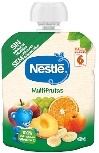Nestlé Papillas Bolsita Puré Multifrutas, A Partir De Los 4 Meses, 90 G - Pack 16 bolsitas 90g