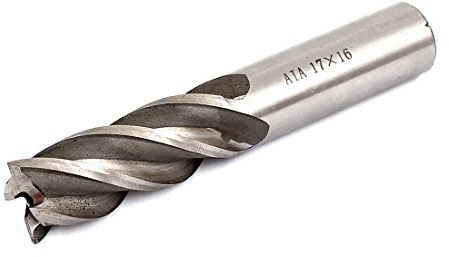 sourcingmap 16mmx17mmx32mmx92mm Machining Cutting Tool Helical Groove 4 Flute Straight Shank Milling Cutter End Mill