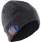 Sharon Bonnet Music Beanie avec Casque Micro , Connexion Bluetooth en Gris , Écoutez de la Musique et Téléphonez sans avoir Froid , Pour iPhone 7, 7 Plus, 8, 8 Plus, Galaxy 6, 7 ,8