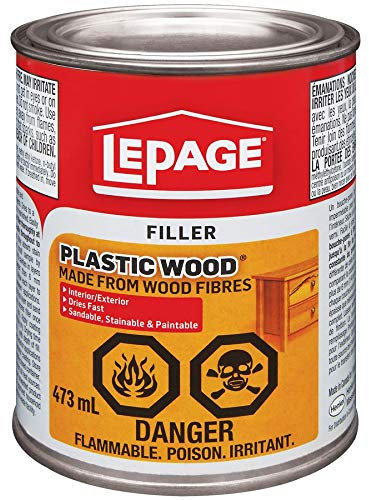 LePage Stucco per legno sintetico, in lattice sintetico, per riparazioni, fori e crepe, verniciabile e verniciabile, 473 ml, 1 confezione