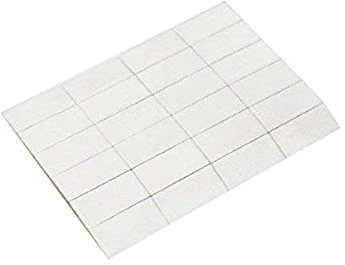 Merriway BH03804 (140 st) självhäftande klibbiga dubbelsidiga skumkuddar, vit 12 x 25 mm (1/2 x 1) - Förpackning med 140 stycken