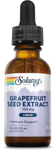 SOLARAY Grapefruit Seed Extract Drops 100mg - Wellness Support Supplement - Convenient Liquid Drops, 60-Day Money Back Guarantee, Lab Verified, Approx. 100 Servings, 1 FL OZ