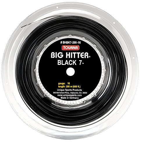 Tourna Big Hitter Black 7 Ultimate Spin String, Black7 16g Reel