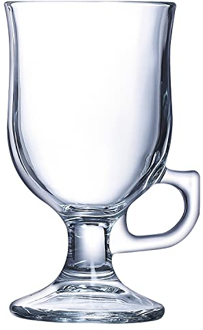 Arcoroc 37684 Irish Coffee Lot de 6 Verres à Anse Verre Transparent 250 ML