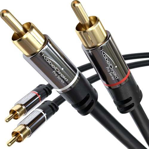 KabelDirekt – RCA/Phono Cable – 15ft – 2×2