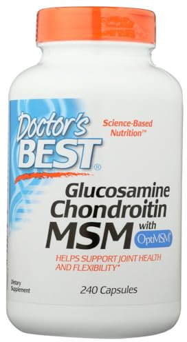 Doctor's Best Glucosamine Chondroitin MSM with OptiMSM, 240 Capsules