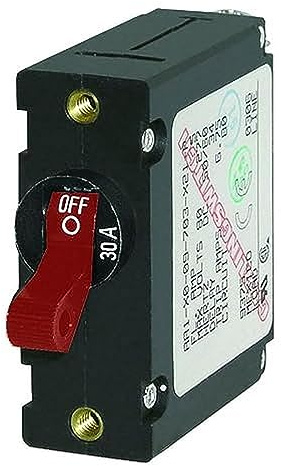 Blue Sea Systems Circuit Breaker AA1 30A BK Interruptor, Unisex-Adult, Multicolor