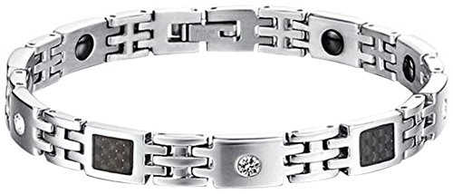 JewelryWe Par armband, magnet, partnerarmband, rostfritt stål, magnetarmband, par, armring, kärlek, vänskapsarmband, gåva för män och kvinnor