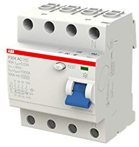 ABB F204AC-40/0.03 4 Pole Residual Current devices RCD, 40 Amp Current, 30mA (GHV0361325R0001)