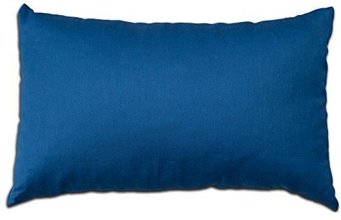 GIRAFFENLAND Cojín de hierbas 30 x 20 cm, funda ecológica azul genciana + relleno orgánico natural, cojín perfumado con 8 hierbas, con salvia, anís, manzanilla, menta, tomillo, romero, melisa, lavanda