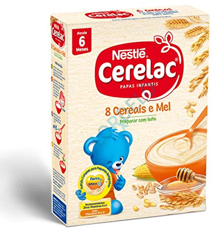 Zubereitung für Milchbrei mit 8 Getreidesorten und Honig, Hekunftsland Portugal, 250g - Cerelac 8 Cereais e Mel Nestlé