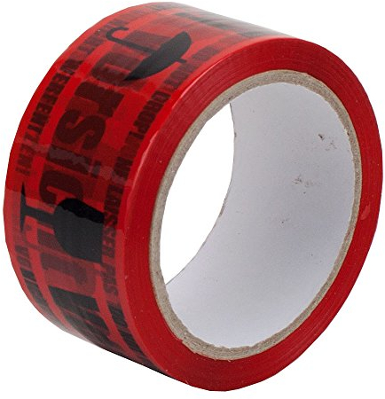 6 Rollen Klebeband Vorsicht Glas Paketband Rot Warnhinweis Signalband