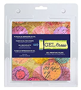 Gel Press Monoprinting Print Plate - 6” X 6” (15.2 X 15.2 cm) Gel Plate - Printmaking Supplies - Reusable Gel Printing Plates for Press Art for Card Making, Scrapbooking, Journaling, Arts & Crafts