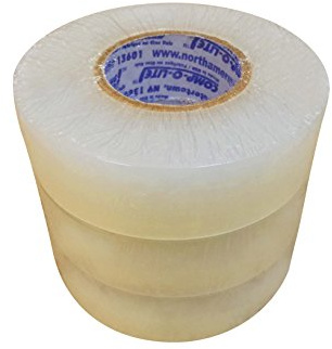 North American Tapes, Comp-O-Lite, Hockey Tape, 3 Rolls Per Pack, Clear Poly Shin Pad, 24MM X 25M Per Roll, Made in USA, Easy Rip & Stretch
