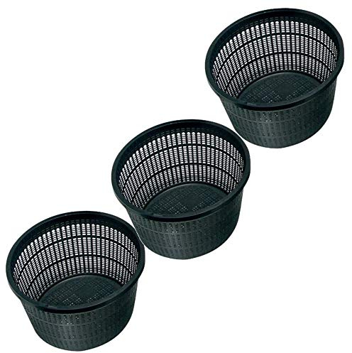 Pisces Pond Round Plant Basket 22 x 12cm - 3 Pack of Pond Planting Pot