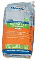 GP BOSTIK CARRELAGE MACONNERIE Colle Terrasses/Balcons Gris 25 kg Bost