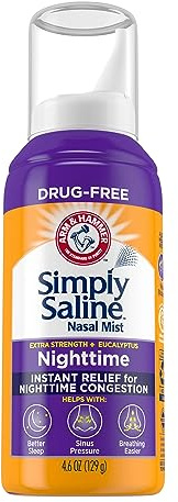 Simply Saline Plus Nighttime Formula Nasal Mist, Eucalyptus, Extra Strength, 4.6 fl oz - 2pc