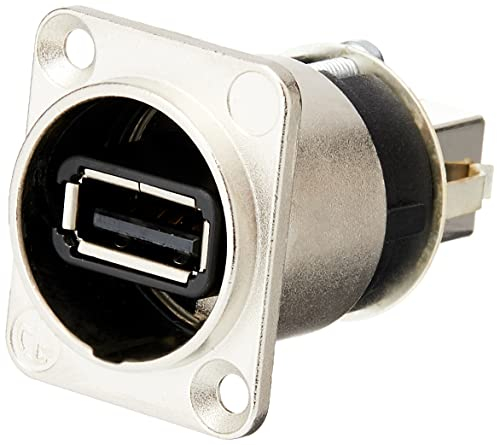 Neutrik NAUSB-W Reversibler USB-Adapter (Typ A und B), Nickel D-Gehäuse