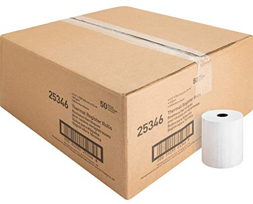 Business Source Thermal Receipt Paper Rolls - Premium Quality 3 1/8 x 230 ft Thermal Paper with 7/16 Core - Crystal Clear Print Technology