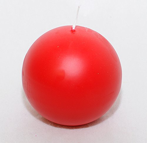 Vela esférica diámetro 10 cm (rojo)