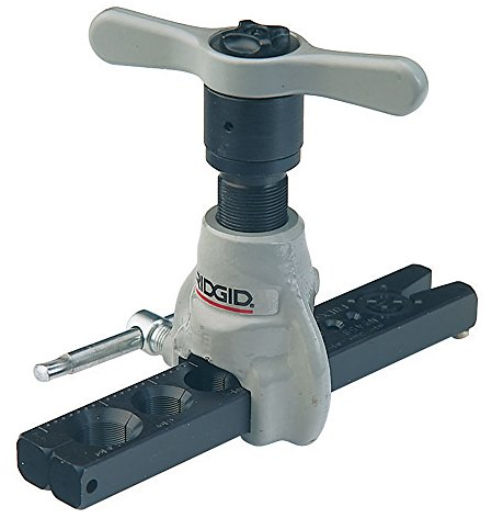 RIDGID 83037 Präzisions-Ratschen-Bördelgerät, 45° SAE Bördel für 1/8-Zoll- bis 3/4-Zoll-Rohre