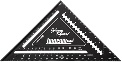 Johnson Level & Tool 30,5 cm Johnny Square, professionelles, leicht ablesbares Aluminium-Sparrenviereck, ohne Handbuch (evtl. nicht in deutscher Sprache).