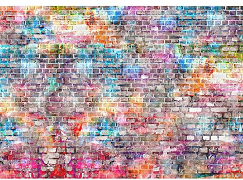 Runa Art Fototapete Ziegelmauer 3D Effekt Modern Vlies Wohnzimmer Schlafzimmer - Made in Germany - 308 x 220 cm Braun 9020010b