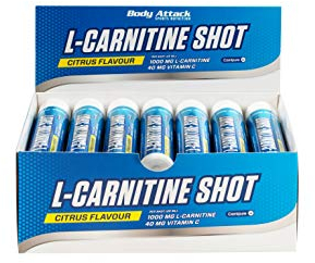 Body Attack L-Carnitine Shots, Zitrone, 1er Pack (20x 25 ml)
