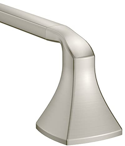 Moen YB5118BN Voss 18-Inch Bathroom Towel Bar, Brushed Nickel