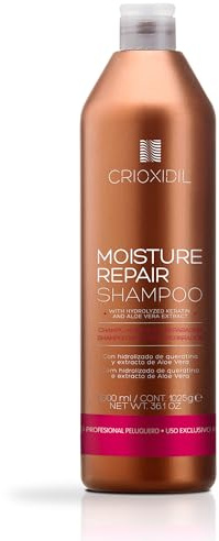 CRIOXIDIL - Champú Hidratante y Reparador - 1000 ml - con Extracto de Aloe Vera y Queratina - Hidratación Profunda Cabello - Repara y Aporta Brillo al Cabello