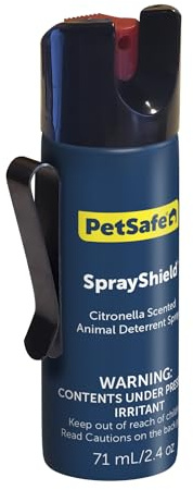 PetSafe SprayShield Animal Deterrent Spray - Non-Toxic & Humane Personal Safety Spray to Deter Aggressive Animals & Stop Dog Fights - Powerful Citronella Scent