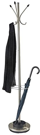 Adesso Umbrella Stand and Coat Rack, Steel